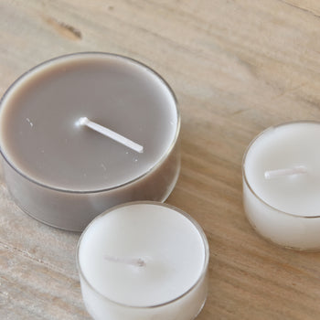 סט של 12 נרות טילייט לבנים קטנים