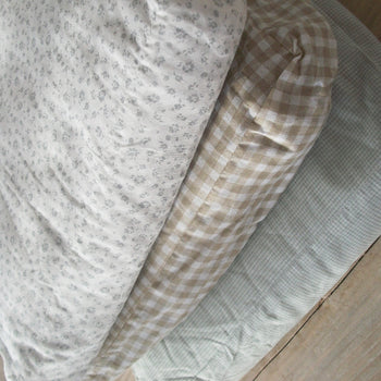 סט מצעים זוגי פרחים/ משבצות/פסים