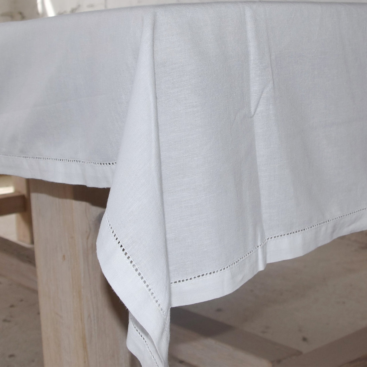 מפת כותנה עם תפר HAMSTITCH