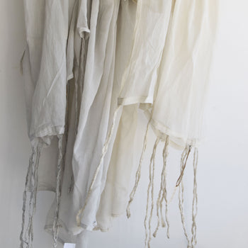 וילון כותנה וואל עם סרטים דקיקים