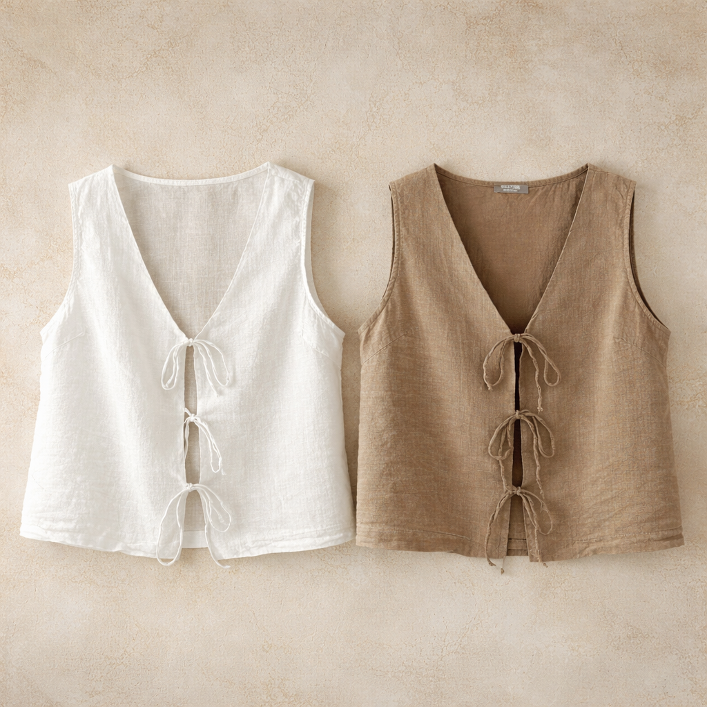 גופיית פשתן קשירה