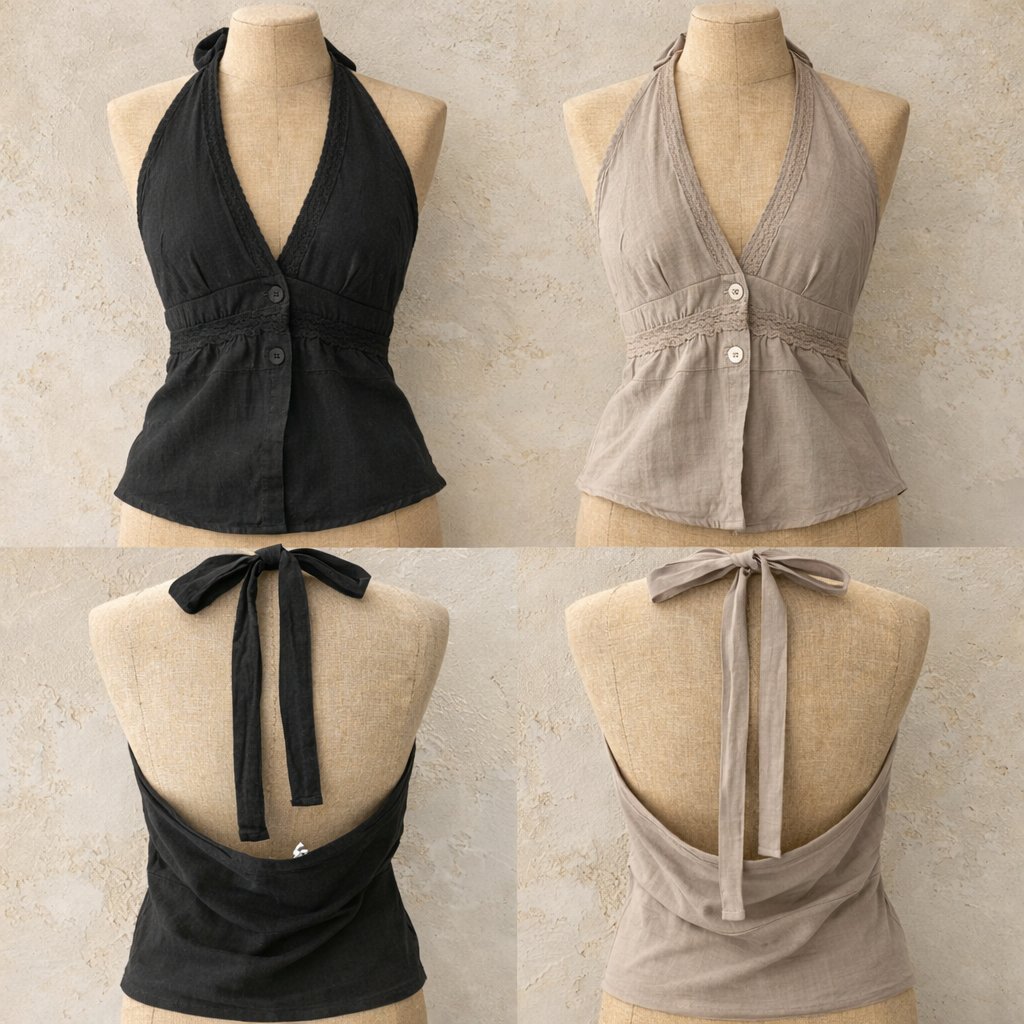 גופיית פשתן קולר