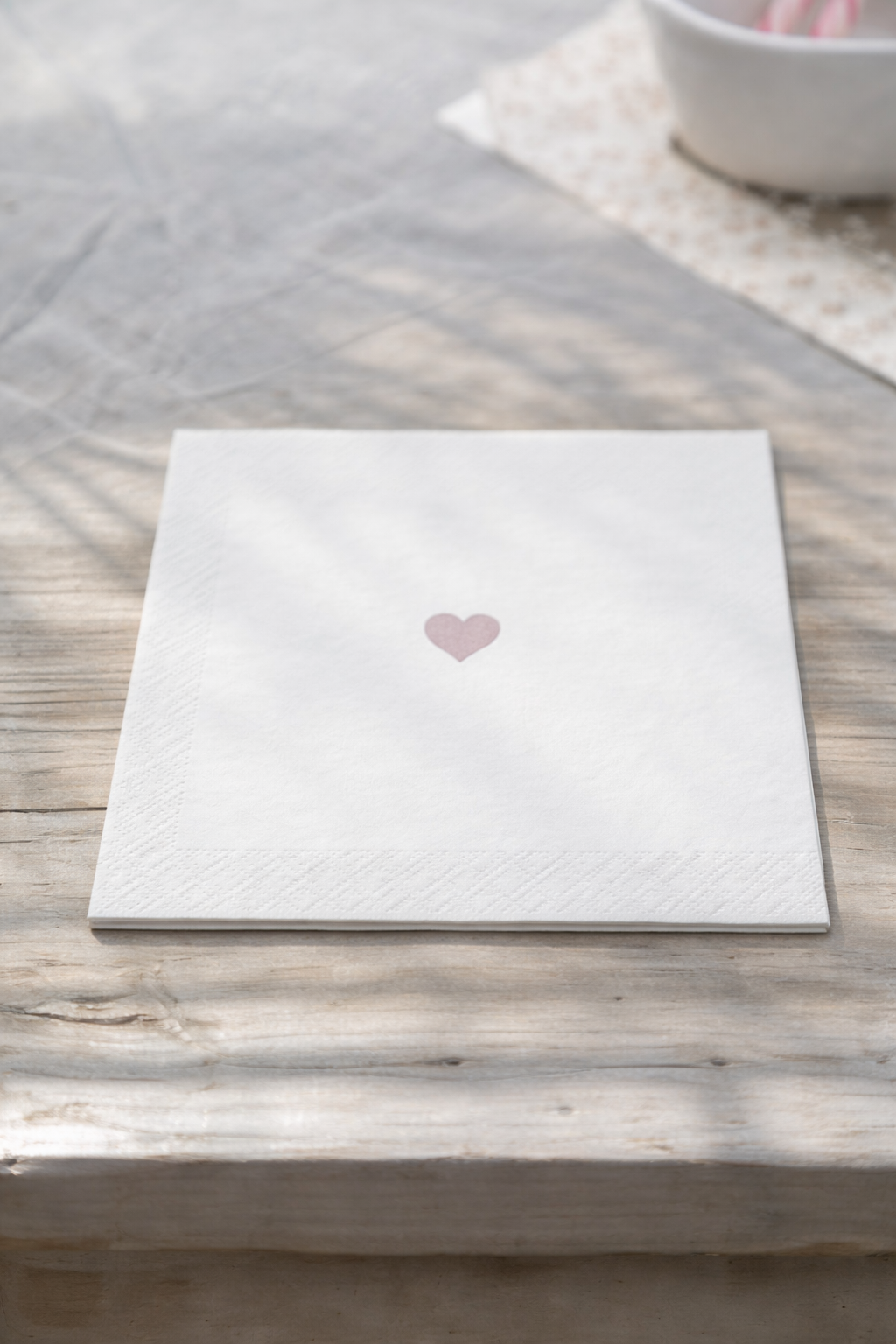 מפיות נייר לב מיני ורוד