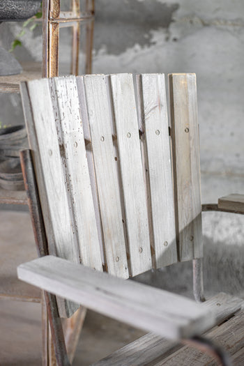 כסא ידיות עץ וברזל