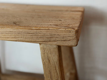 שרפרף עץ מלבן