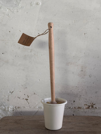 סט מברשת קיפוד וכוס אמייל