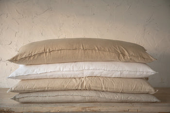 כרית פשתן קצוות פרומים