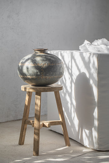 שרפרף עץ עגול