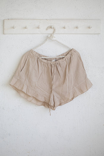 מכנסי פשתן קצרות מלמלה