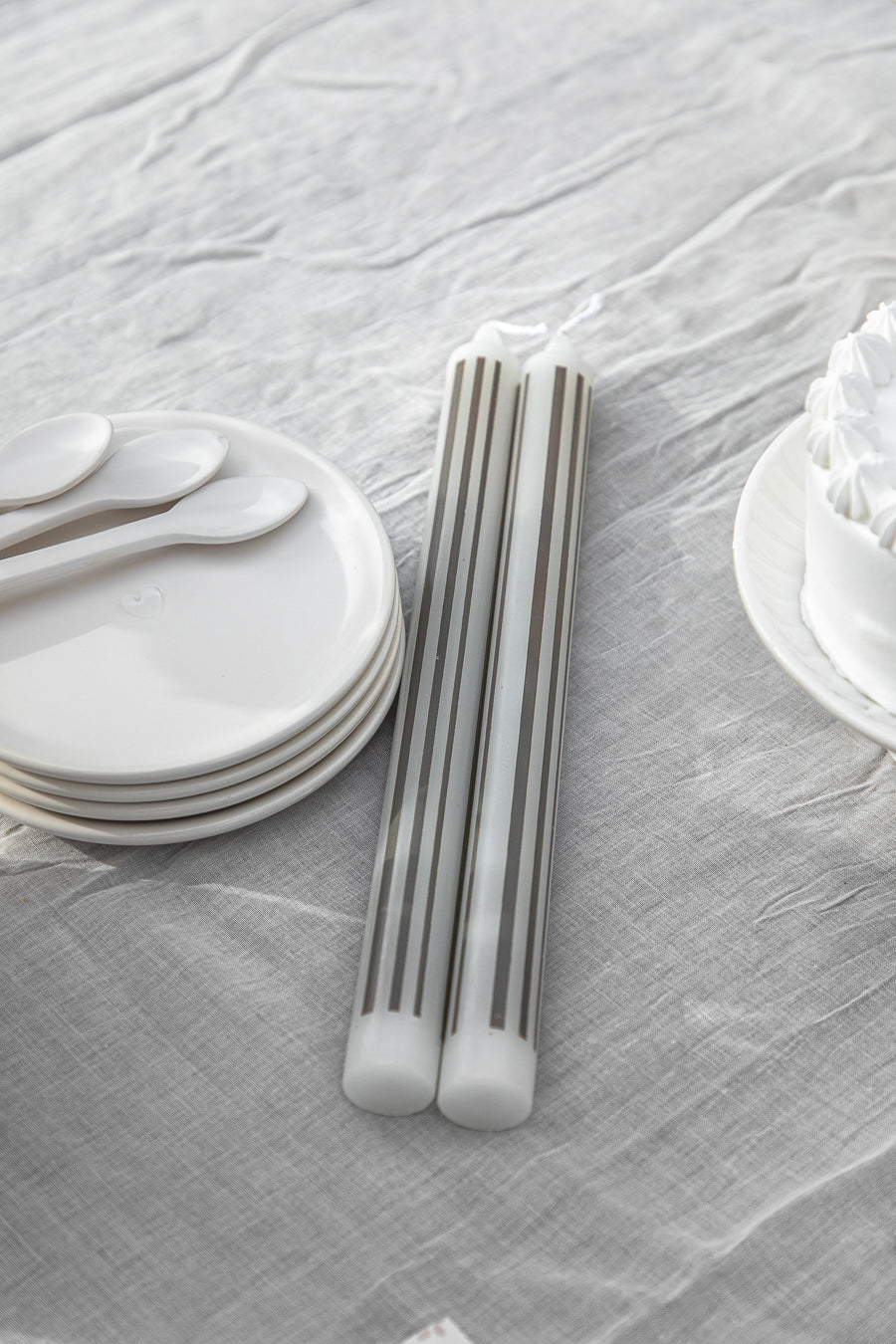 נר שולחן פסים