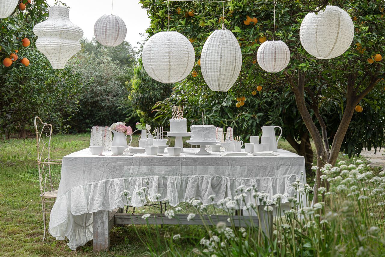 עששית נייר עגול פרח ורוד גדול - בקרוב