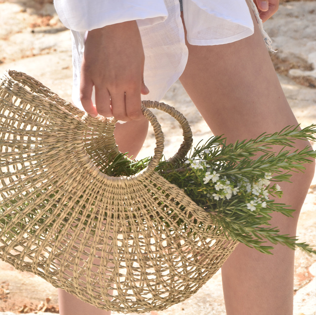 תיק עשב ים ידית עגולה