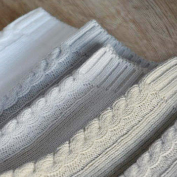 גרביים צ'אנקיות לבית בדוגמת צמה