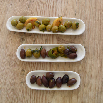 צלוחית זיתים מאורכת מיני